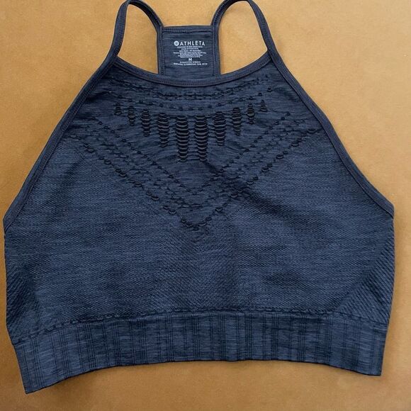 Athleta Halasana Sports Bra Gray size M - Picture 3 of 5